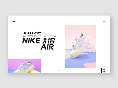 Nike Air design flat graphic design nike ui uiux ux web webdesign website websitedesign