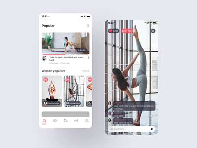Sport video design ios ios app ios app design live livestream mobile mobile ui sport sport app sport online sport video ui ui design video yoga