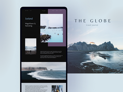 Travel journal globe iceland journal journalist travel website