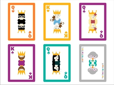 Deck of cards Characters cards characters colorful