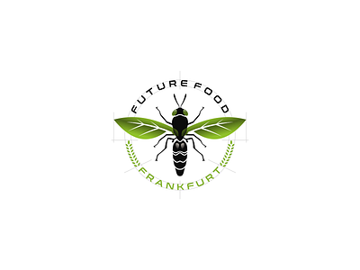 Another Concept For FUTURE FOOD FRANKFURT agriculture logo eco friendly fly food future green insect leaf logo design