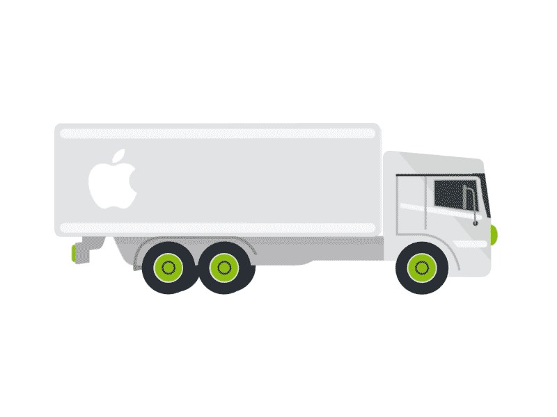 RefurbStore - 3D truck apple c4d cinema 4d flat modeling