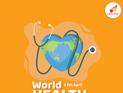 World health day design facebook illustration typography vector