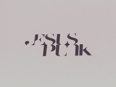 Jesus Punk Logo Deux logo stencil type