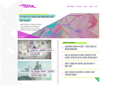 JesusPunk Website Redesign 80s colorfull homepage website