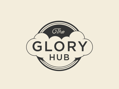 Glory Hub Logo badge clouds logo one color