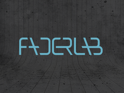 Faderlab electronic futuristic logo monoweight music