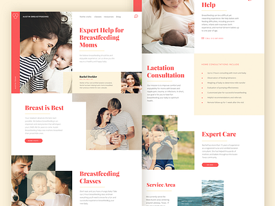 ABF v2 austin blocky health landing maternity modern web design web page