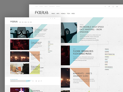 Faderlab Blog blog minimal music visuals web design