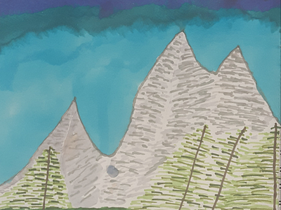 Mountain landscape art design graphicdesign