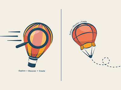 Hot air balloon logo concepts