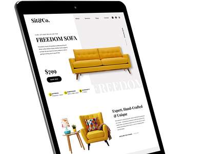 Sit & Co Furniture Studio Landing Page Design