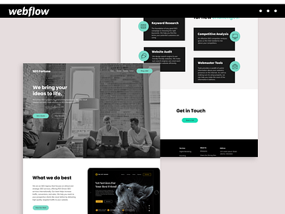 SEO Fortune Website Design design illustration landing landing page logo mockup ux design ux design inspo ux designer web design web design inspiration web designer webflow webflow design webflow designer