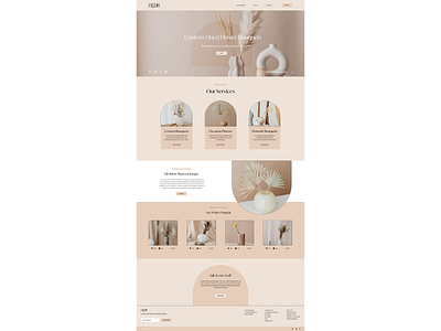 FLEUR - Website design for a flower shop boho web design design flower shop illustration landing landing page landing page design mockup ui ux design ux design inspo ux designer web design inspiration web design inspo web designer webflow designer