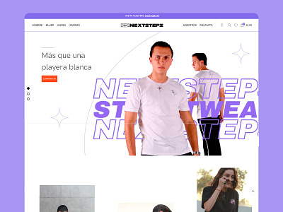 Next Steps Web made with Wordpress branding clothes e commerce logo web design wordpress