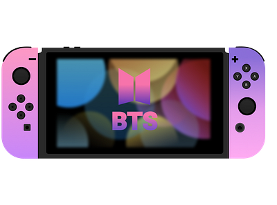 BTS inspired Nintendo Switch🦋 art branding bts clean design flat graphic design icon illustration illustrator logo logo design typography ui vector