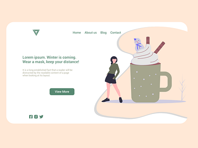 Coffee - Log in - Web adobe air app coffee figma flat fresh house illustrator log in nature photoshop shop sign in sketch studio trees web design xd