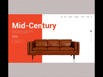 Furnishop - Landing Page branding design furniture furniture website gif graphic design illustrator minimal ui ux vector video web webdesign website