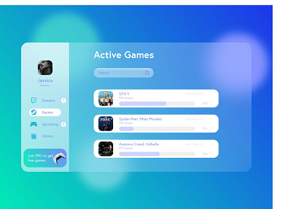 Game Centre - Landing Page adobe app art design game ui ux