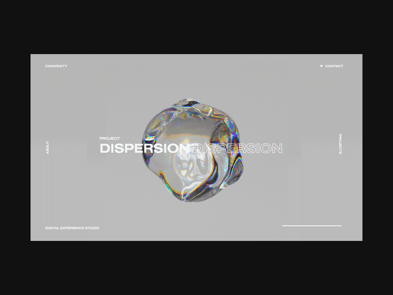 Project Dispersion Concept 3d cinema 4d interface motion motion design octane ui ui design ui ux web