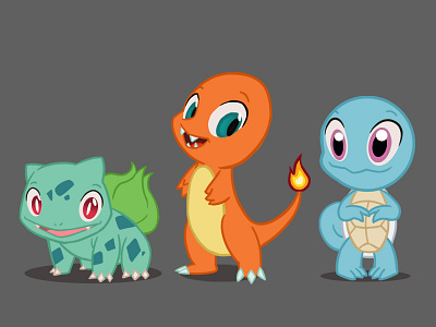Pokémon Starters: Red and Blue