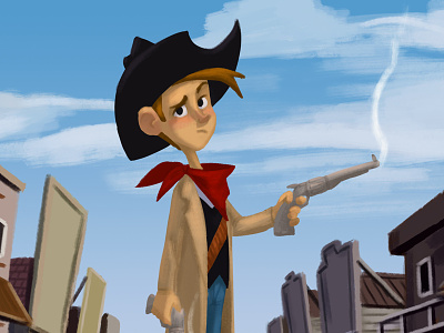 Billy The Kid character design cowboy illustration sketch dailies wild west