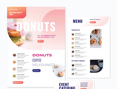 Donut Shop Website Design graphic design website design wordpress