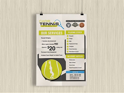 Carib Tennis flyer