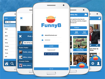 FunnyB apps icon interaction design ui ux