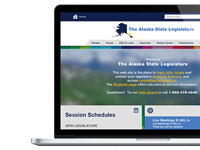 Alaska Legislature interaction design ui ux webdesign