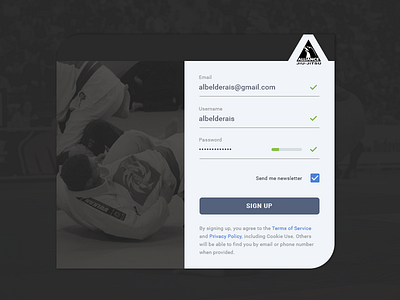 Daily UI #1 - Sign Up 001 bjj daily ui jiu jitsu sign up ui