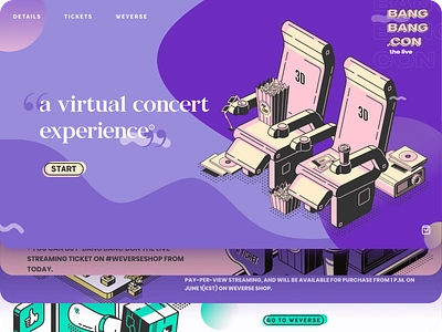 BangBang.con bang bang con bangbangcon bangtan bts bts concert design illustration ui web webdesign website