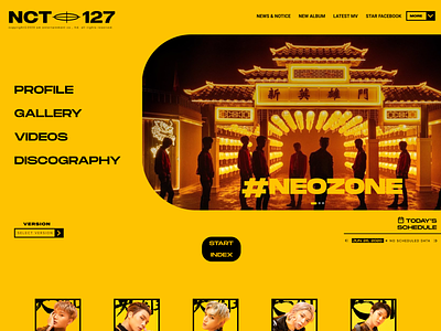 NCT 127 #NEOZONE Website Design design nct nct 127 web design website website design websites