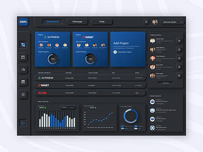 (Freebie) Project manager dashboard : Neumorphism Dark UI 2020 trends buy dark app dark ui dashboard dashboard design dashboard template dashboard ui ecommence ecommerce figma free donload freebie landing page neumorphism ui xd