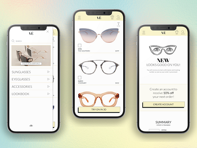 E-commerce concept (Eyewear) concept ecommerce interface mobile ui ui design ux