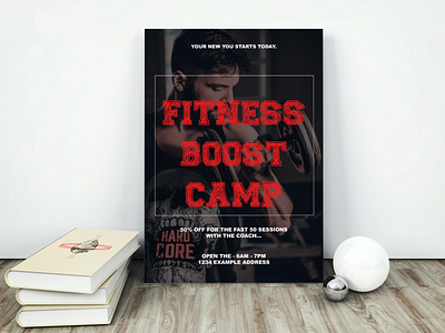 "GYM" Poster design mockup