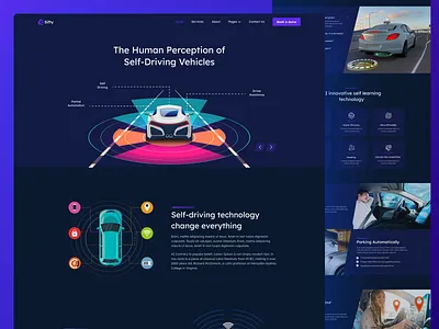 AI Automobiles ai robotics artificial intelligence automated driving system automated vehicles automobiles car design car website clean electric cars fully driveless car industrial design landing page minimal self driving car sports car sustainable energy ui design ux design web design webapp