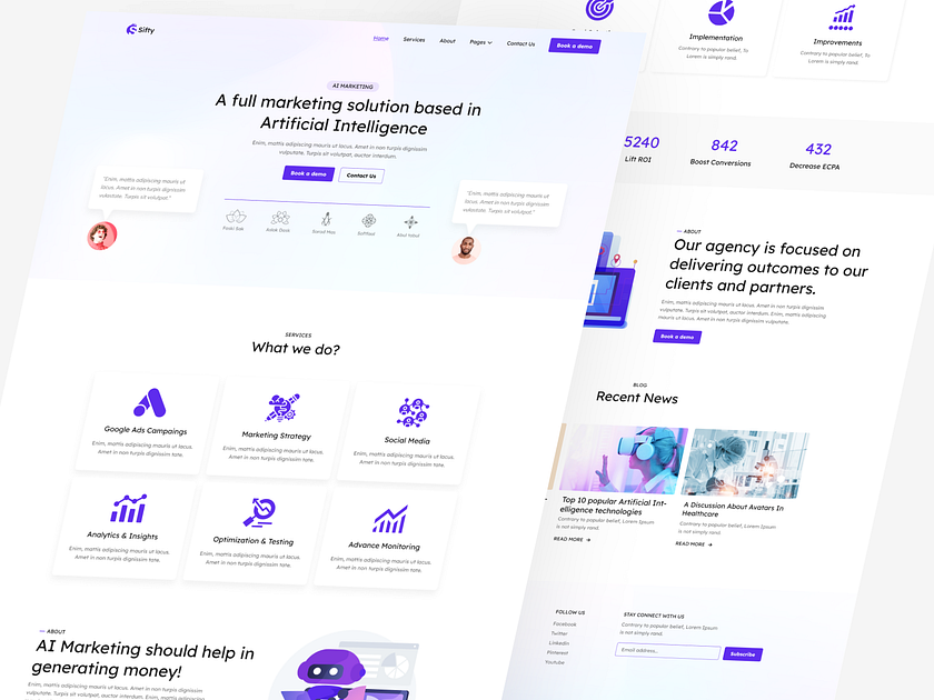 AI marketing solution template by Sifatullah on Dribbble