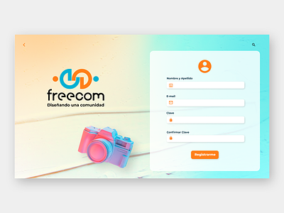 Freecom - Login figma ui webdesign