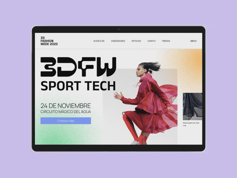 3D Fashion Week Website fashion figma ui web webdesign