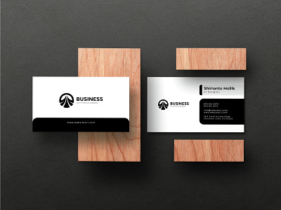 Clean Black and White Business Card