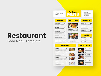 Restaurant Food Menu Template branding design typography