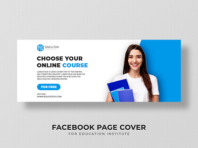 Facebook Page Cover | Education Page banner banner design branding cover cover design design education banner education design facebook facebook cover design facebook design facebook page cover graphic design illustration social media social media post
