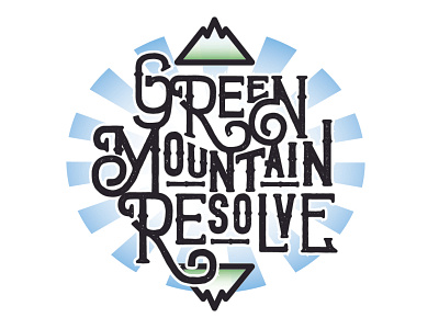Green Mountain Resolve Logo Design design graphic design icon illustrator logo logodesign logotype typography