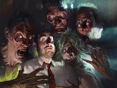 Illustration for EVILBOOK cg cgart horror horror art illustration portrait zombie zombies
