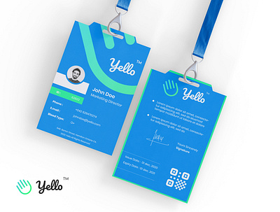 Employee Card - Design branding branding and identity colorful corporate identity design dribbble best shot employee id vector