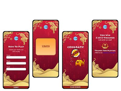 Scratch The Card adobe photoshop animation cny design game design gamification graphic design illustration mobile game ui
