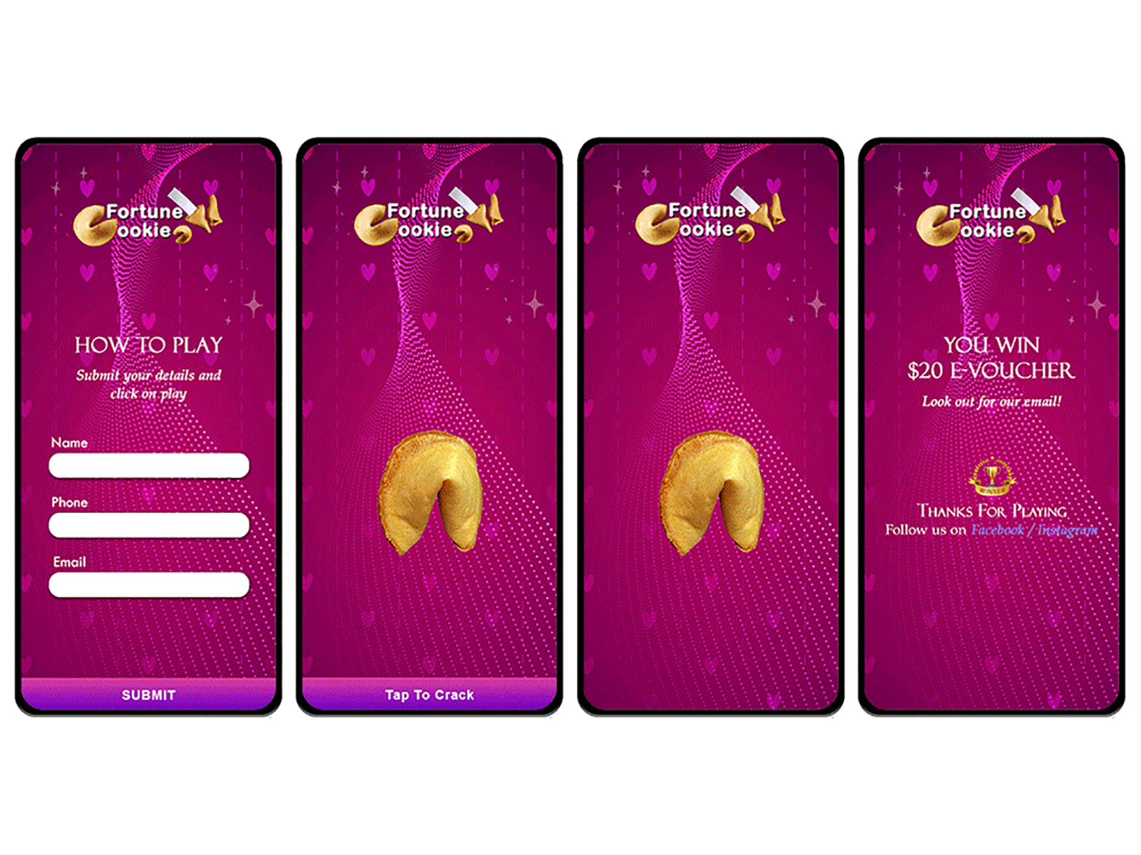 Fortune Cookie Game adobe photoshop branding design fortune cookie fortune cookie game game design graphic design illustration mobile game mobile game design ui