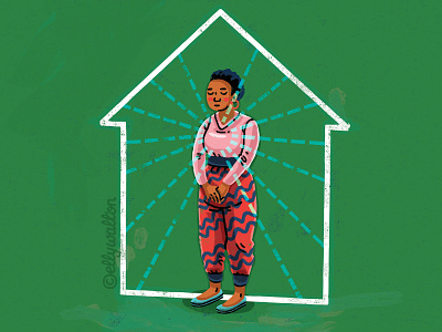 Home is where the heart is african editorial editorial art editorial illustration illustration magazine magazine illustration woman