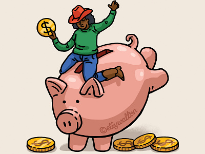 Courier magazine editorial illustration: Managing your finances editorial editorial illustration financial illustration illustration magazine spot illustration